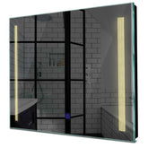 Specchio LED Quadrato | Pulsante touch | Luce bianca calda - Reyze Serie Minimal Modello 7